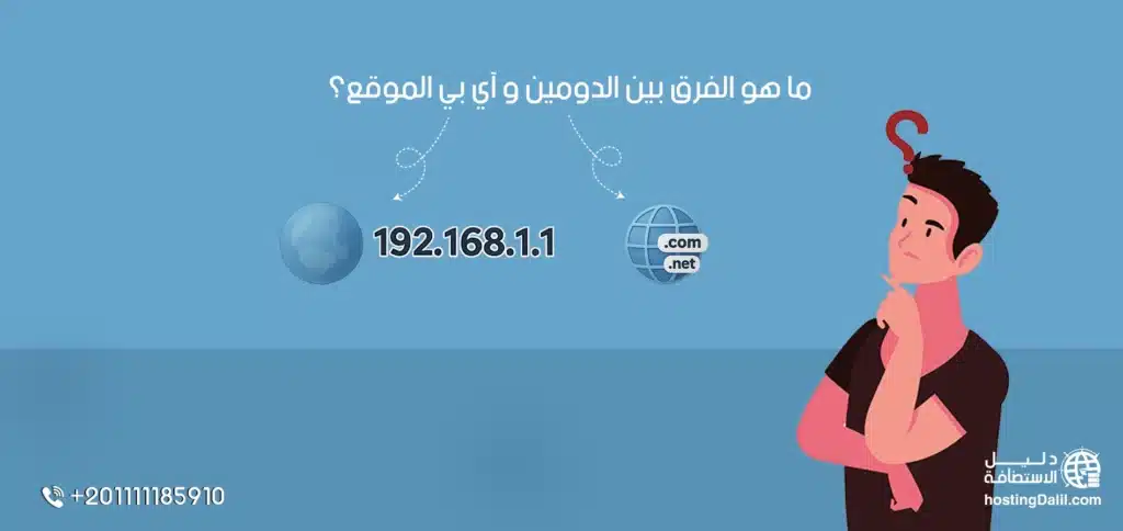 الفرق بين آي بي الموقع والدومين