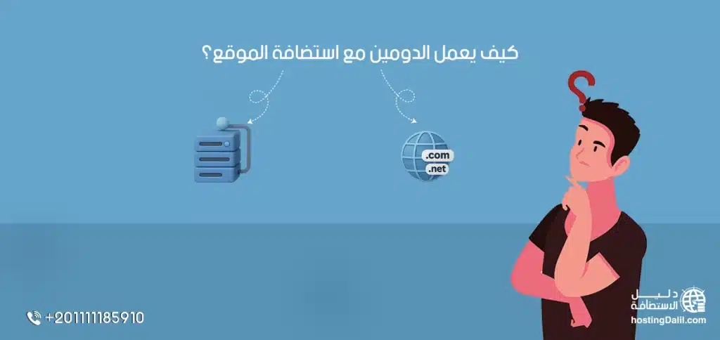 كيف يعمل الدومين مع استضافة الموقع