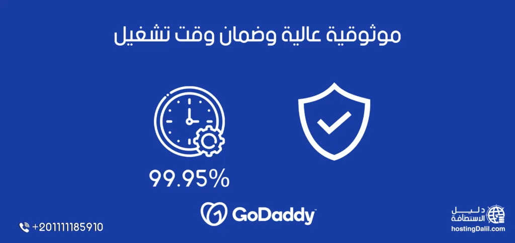 وقت تشغيل استضافة جودادي عالي 99.95