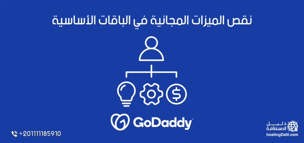 نقص المميزات المجانية في استضافة جودادي