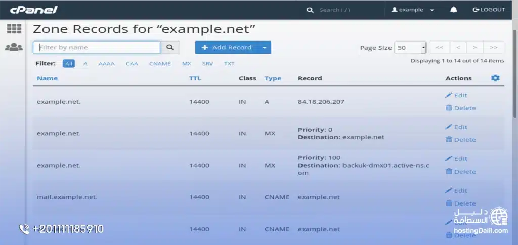الخطوة الثانية ربط الدومين بالاستضافة عن طريق Nameservers