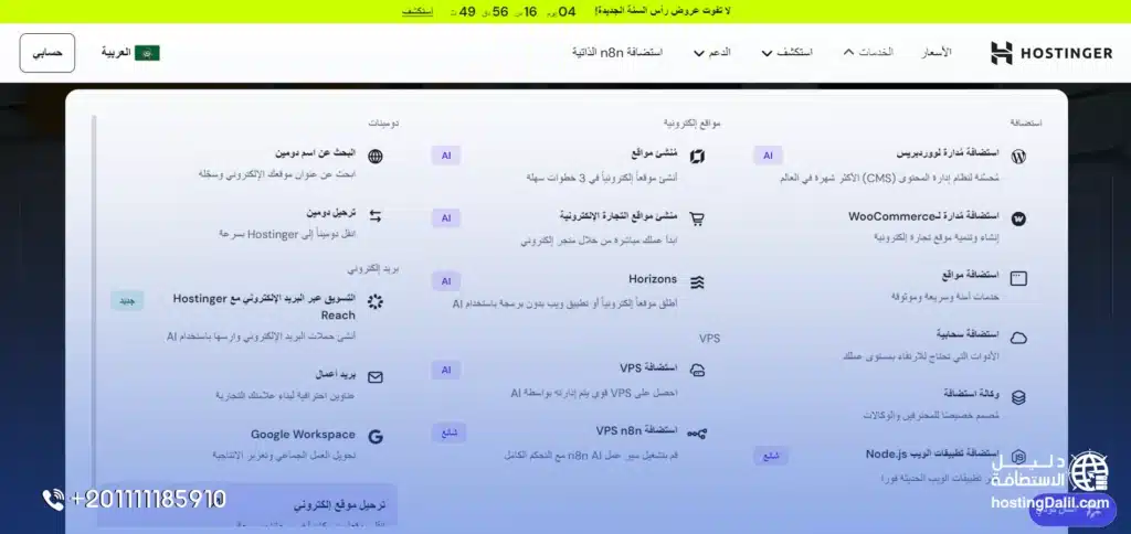 طريقة حجز دومين من هوستنجر 1