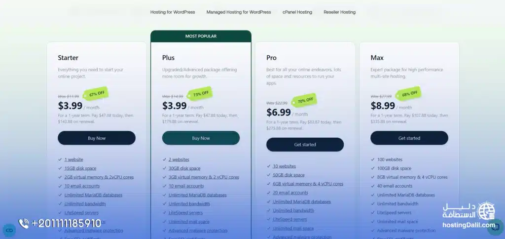 من ارخص الاستضافات السنوية استضافة هوستنج دوت كوم