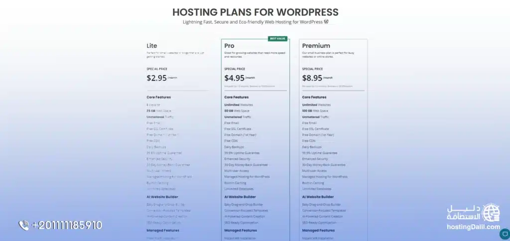 استضافة ووردبريس المُحسَّنة من جرين جيكس