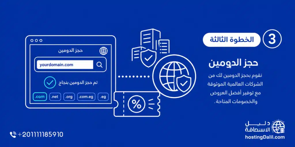 خطوات شراء دومين من مصر الخطوة الثالثة