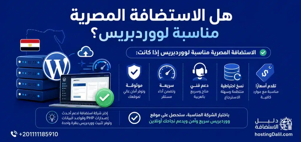 هل الاستضافة المصرية مناسبة للورردبريس؟